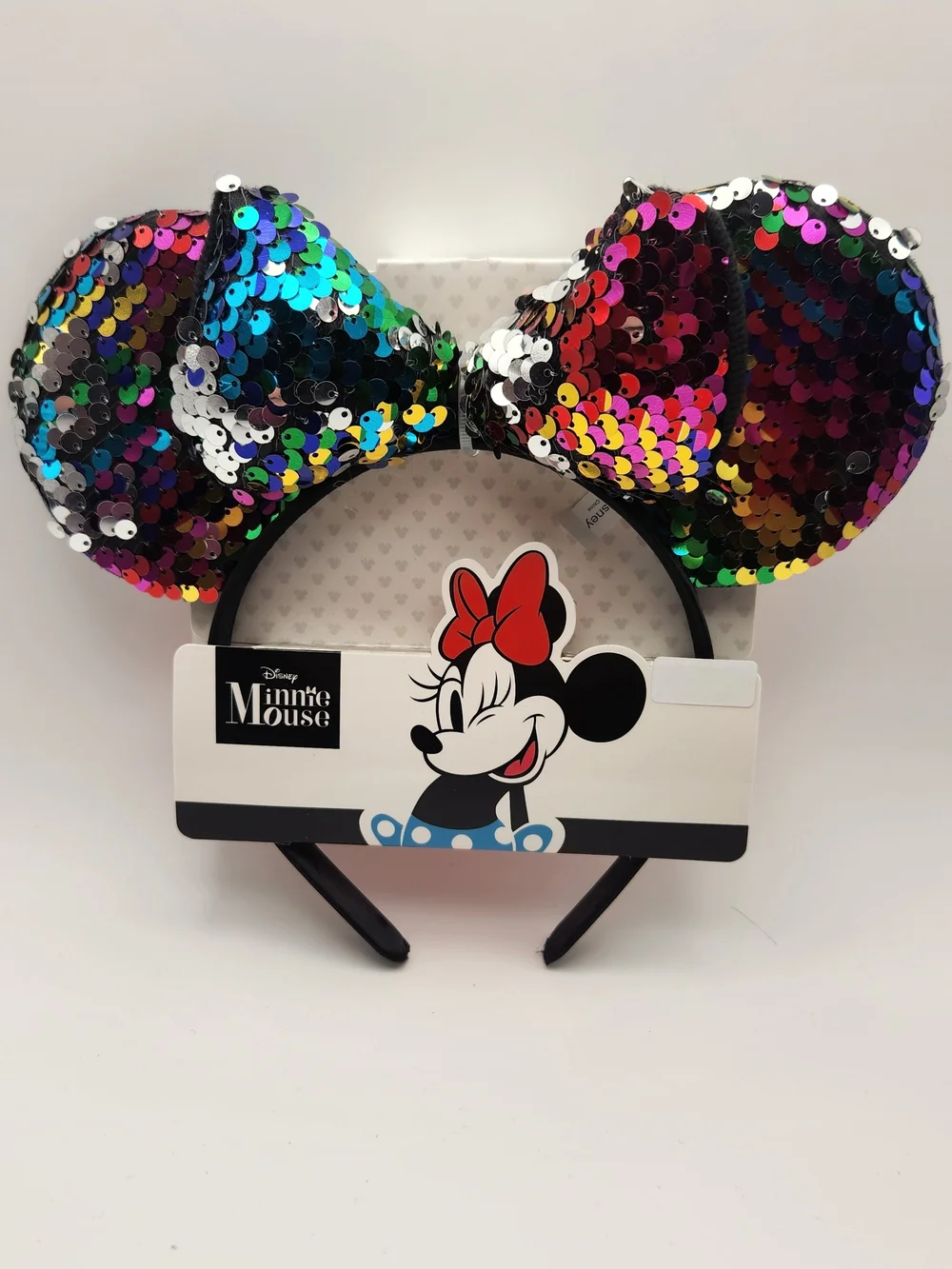 Disney Minnie Mouse Multicolor Sequin Bow Headband